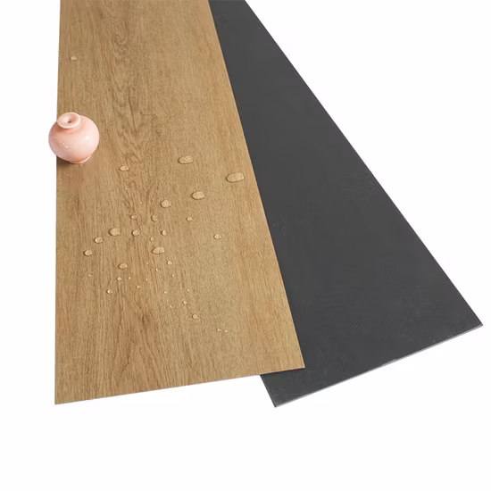 검은 호두 Lvt PVC 비닐 드라이 백/접착제 바닥 판자 타일